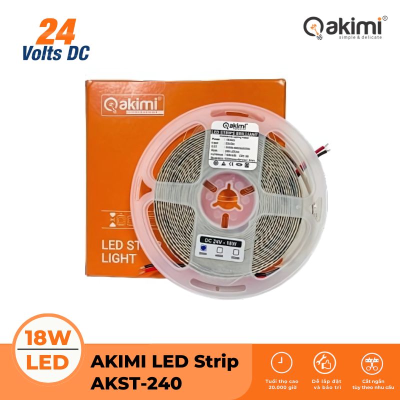 Led Dây DC24V 240 LED 18W/m (Cuộn 5m)